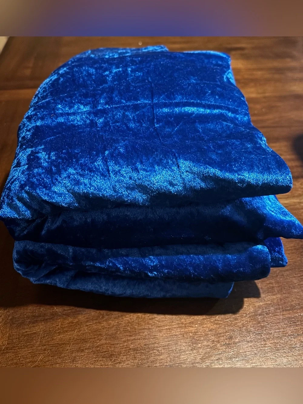 Lisa’s Couture Biz handmade  Royal blue velvet curtains